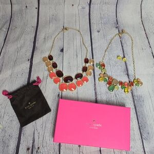 Kate Spade Gold and Multicolor Necklace Set